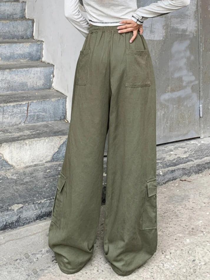 pantsparadises - Drawstring Street Baggy Cargo Pants ddbos-shop