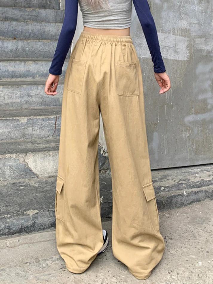 pantsparadises - Drawstring Street Baggy Cargo Pants ddbos-shop