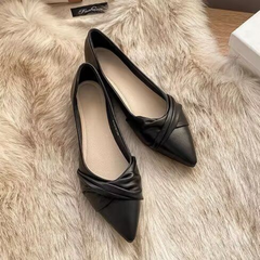 pantsparadises Ladies Shoes on Sale New Fashion Pointed Toe Shallow Mouth Solid Women's Flats Summer Casual Work Women Lucky Shoes Zapatos