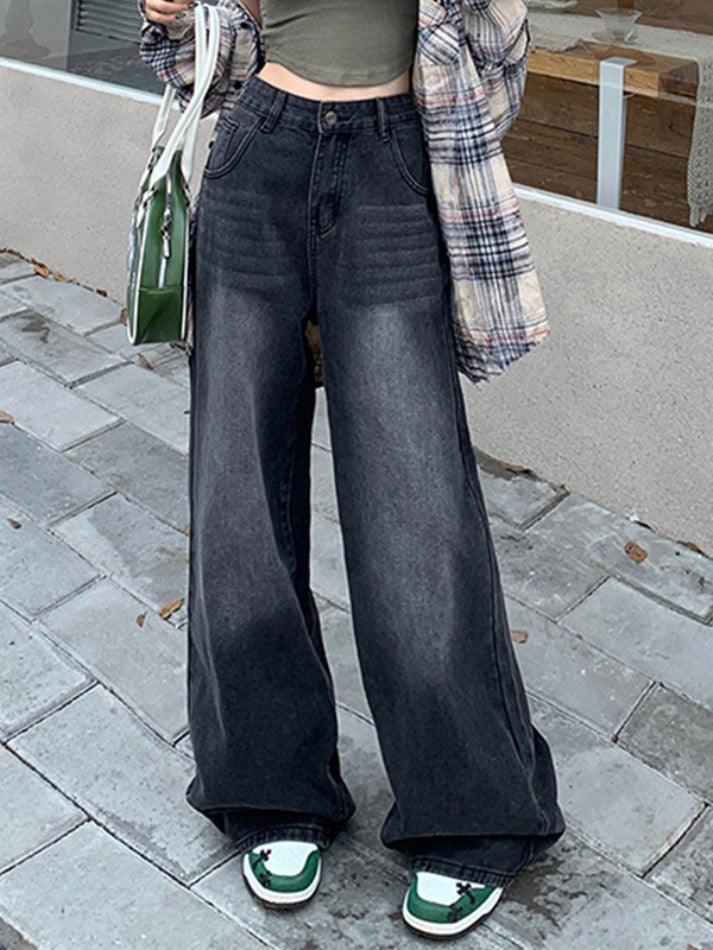 pantsparadises - Vintage Wide Leg Jeans HOT