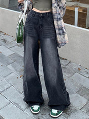 pantsparadises - Vintage Wide Leg Jeans HOT