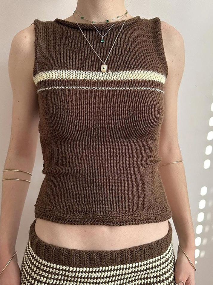 pantsparadises Vintage Crew Neck Pullover Sweater Vest