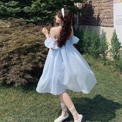 pantsparadises DRESS TO IMPRESS Summer Vintage Yellow Strap Dress Women Sweet Off Shoulder Ruffle Fairy Dress Female Elegant Evening Party Ladies Dress New