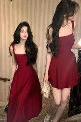 Even Party Red Dress Women Casual Elegant Clothing One Piece Dress Korea Fashioon Summer 2024 Sleeveless Strap Mini Dress Female