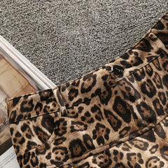 pantsparadises Sexy Leopard Print Pleated Skirt Y2k Vintage Style Women High Waist Skirts Ruffle Mini Skirt Brown Female Streetwear