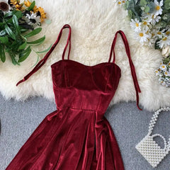 pantsparadises NEW YEAR DRESS TO IMPRESS Chic Fashion Sexy Straps Mini Dress Women High Waist Y2K Christmas Red Party Dress Korean Streetwear Autumn Vestidos