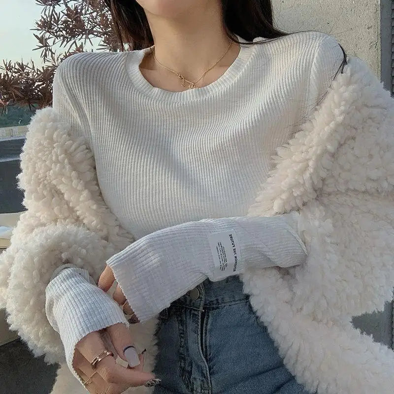 pantsparadises FALL OUTFIT Clothing T Shirt Woman Off White Korean Fashion Streetwear Clothes Top Cute Women's Tshirt High Quality Aesthetic Hot Pullover