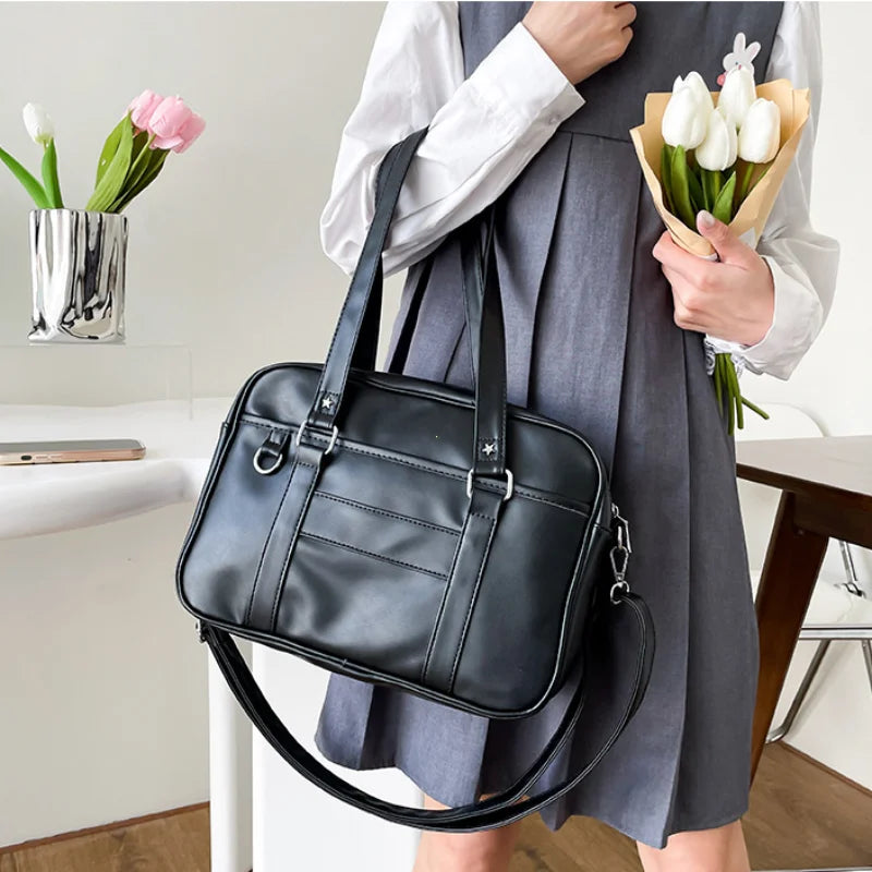 pantsparadises trashy outfits Japanese Style JK Bag Women High School Student Uniform Bag PU Leather Shoulder Bag Women Simple Handbags Crossbody Bags Itabag