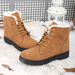 pantsparadises Women Boots Snow Plush Women Shoes Platform Boots For Women Fashion Keep Warm Women's Boots Flat New Botas Mujer Winter Shoes