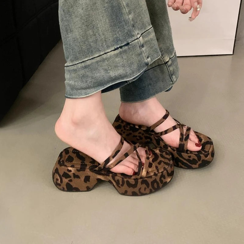 pantsparadises 2024 New Summer Women Slipper Fashion  Ladies Elegant Slides Shoes Open Toe Slip On Outdoor Sandal Shoes