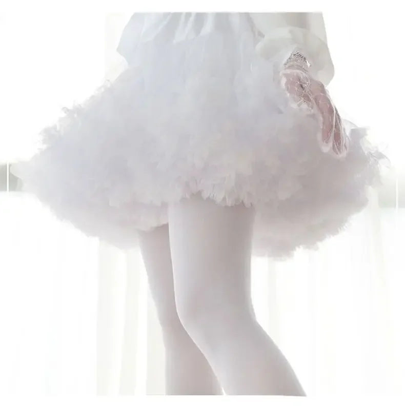 pantsparadises DRESS TO IMPRESS Sweet Girls Lolita Jsk Dress Women Vintage Y2k Bow Ruffle Flyling Sleeve Party Princess Dresses Japanese Fairy Ballet Mini Dress