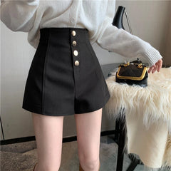 pantsparadises Wide Black Short Pants for Woman To Wear White High Waist Women's Shorts Summer Cheap Hot Streetwear Aesthetic Normal XL Nylon