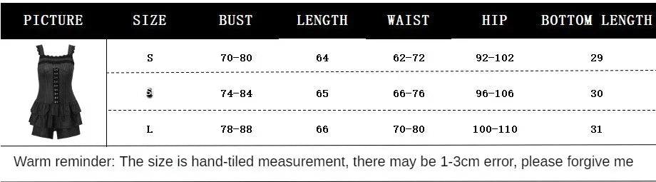 pantsparadises Vintage Dark Fairy Grunge Striped Ruffles Hem Culottes Sexy Lace Straps Y2K Playsuits Gothic Trim Zip Dress Streetwear + Shorts