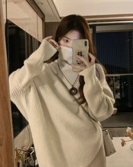 pantsparadises WINTER OUTFIT Ladies Sweater Dress Blue with Headings Knitted Tops Sweaters for Women Vintage Crochet Long Cashmere Winter 2024 Trend Luxury