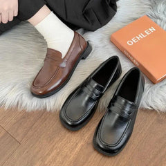 pantsparadises FALL OUTFITS Loafers Women jk Uniform Shoes Uwabaki Japanese JK Round Toe Women Girls School Students mary janes Lolita Brown Cosplay Shoes