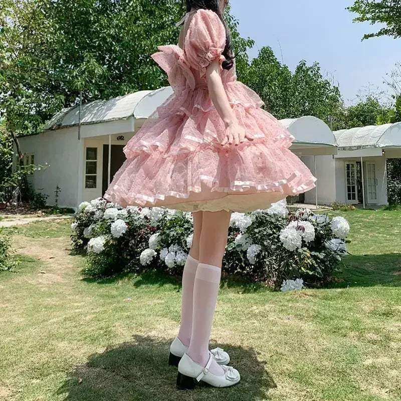 pantsparadises Multi-layer Ruffled Petticoats for Women Fluffy Bubble Skirt Crinoline Underskirt No Hoop Boneless Lolita Puffy Skirt Mini Skirt