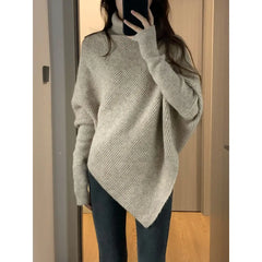 Ladies Sweater Dress Blue with Headings Knitted Tops Sweaters for Women Vintage Crochet Long Cashmere Winter 2024 Trend Luxury