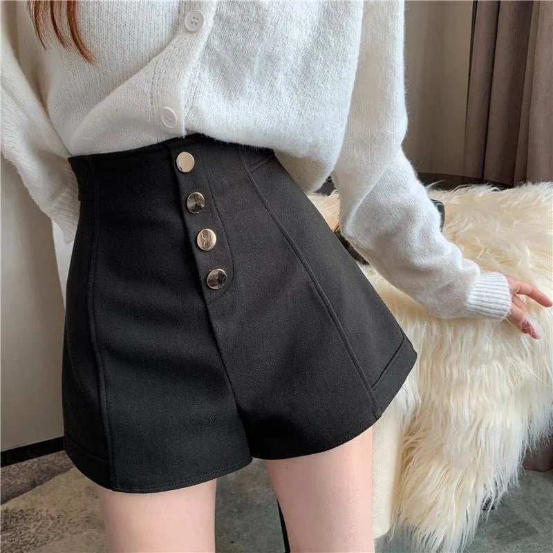 pantsparadises Wide Black Short Pants for Woman To Wear White High Waist Women's Shorts Summer Cheap Hot Streetwear Aesthetic Normal XL Nylon