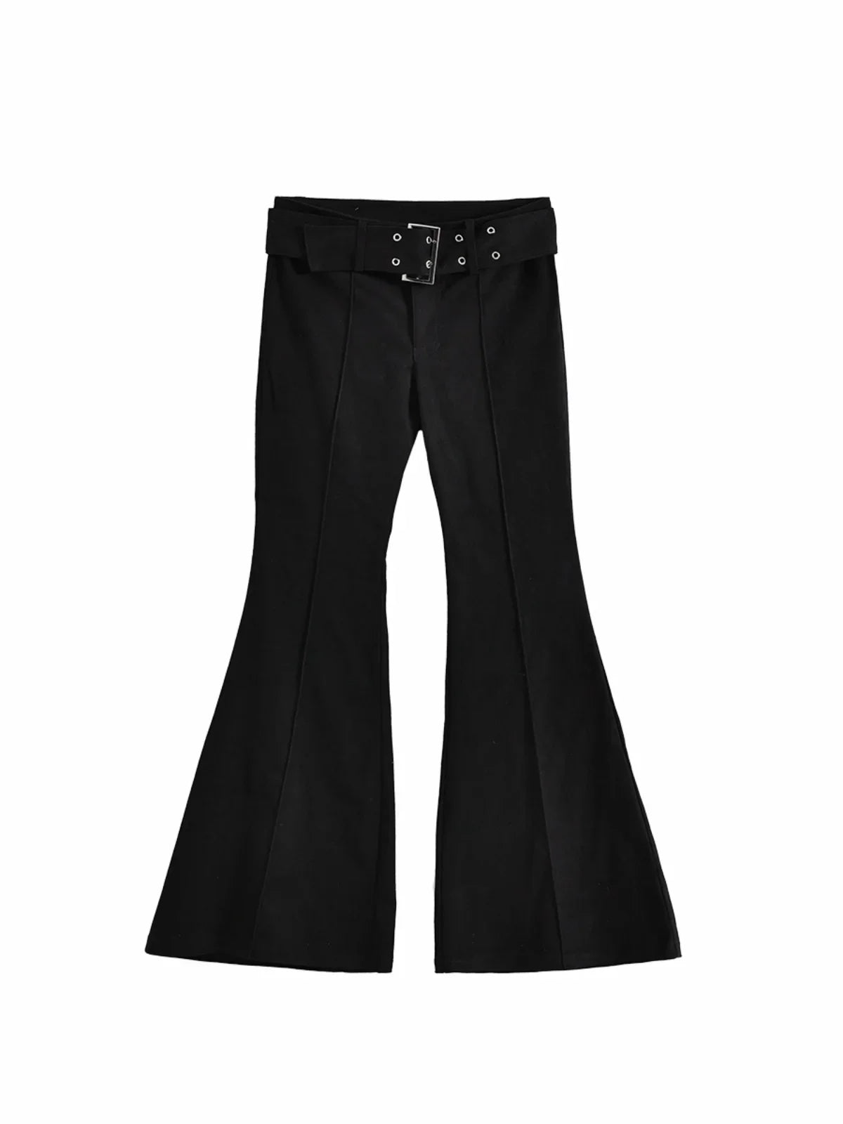 pantsparadises Women's Black Flare Pants Y2k Retro Emo 2000s Streetwear Fashion Trousers Harajuku Wide Yoga Pants 90s Aesthetic Clothes