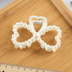 pantsparadises Korean Imitation Pearl Hairpins Geometric Hair Claws Bath Large Catch Clip Shark Clip Back Head Hair Clip Women Hair Accessories