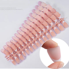 pantsparadises 150Pcs Pre-made French False Nails Scarless Coffin Almond Fake Nail Artificial Fingernails Press on Nails for Nail Extension