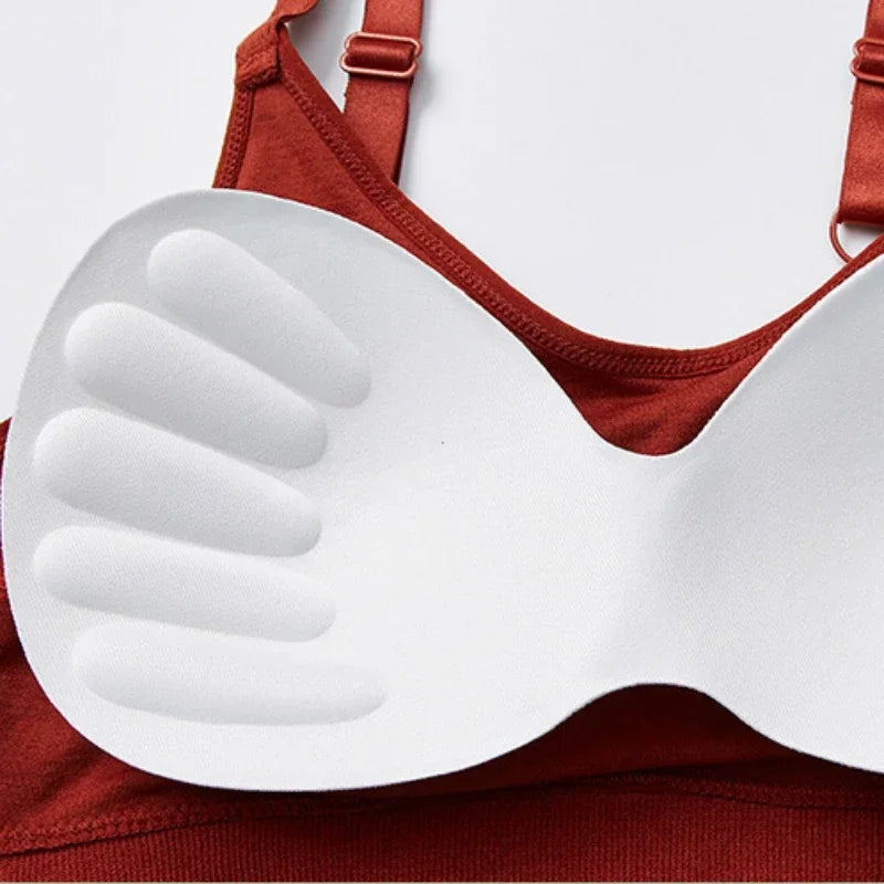 pantsparadises Tube Tops for Women's Seamless Solid Color U Back Women's Underwear Crop Top Sports Tank Tops Bottoming Bra with Chest Pad Top