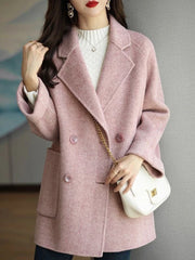 pantsparadises Wool Coat Elegance Coats and Jackets Women New In Autumn Winter Jacket Women Korean Style Long Sleeve Office Lady Trench Coat