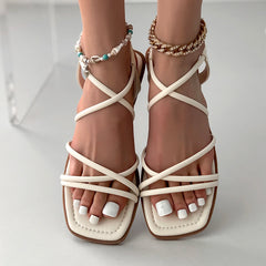 Fashionable Flat Sandals Women Wear a Variety of Summer Fairy Style Simple Beach Roman Sandals Sandals