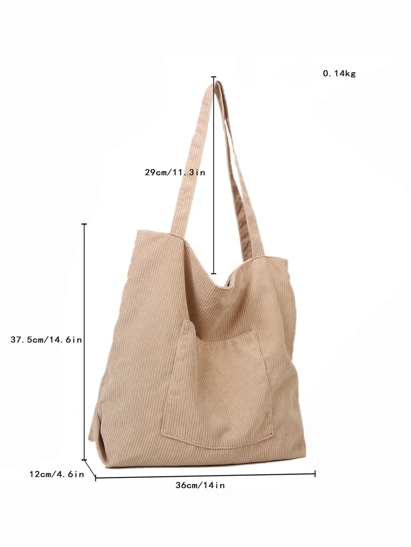 pantsparadises Women Corduroy Tote Bag Large Shoulder Hobo Bags Casual Handbags Big Capacity Shopping Work Bag