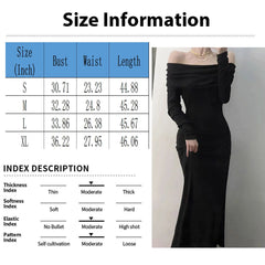 pantsparadises DRESS TO IMPRESS One Shoulder Style Long Sleeved Dress For Women Fashionable Slim Fit And Slimming Effect Paired With French Long Skirt For Women