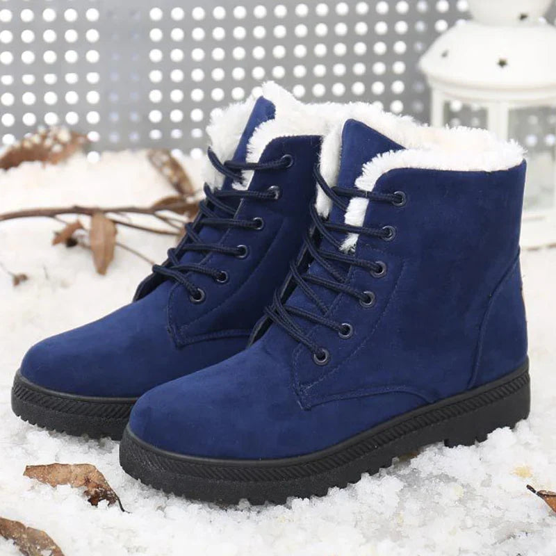 pantsparadises Women Boots Snow Plush Women Shoes Platform Boots For Women Fashion Keep Warm Women's Boots Flat New Botas Mujer Winter Shoes