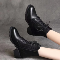 pantsparadises High Quality Ladies Shoes Side Zipper Women's Boots Fashion Cross-tied Modern Boots Women Hot Sale Plus Size Ankle Boots