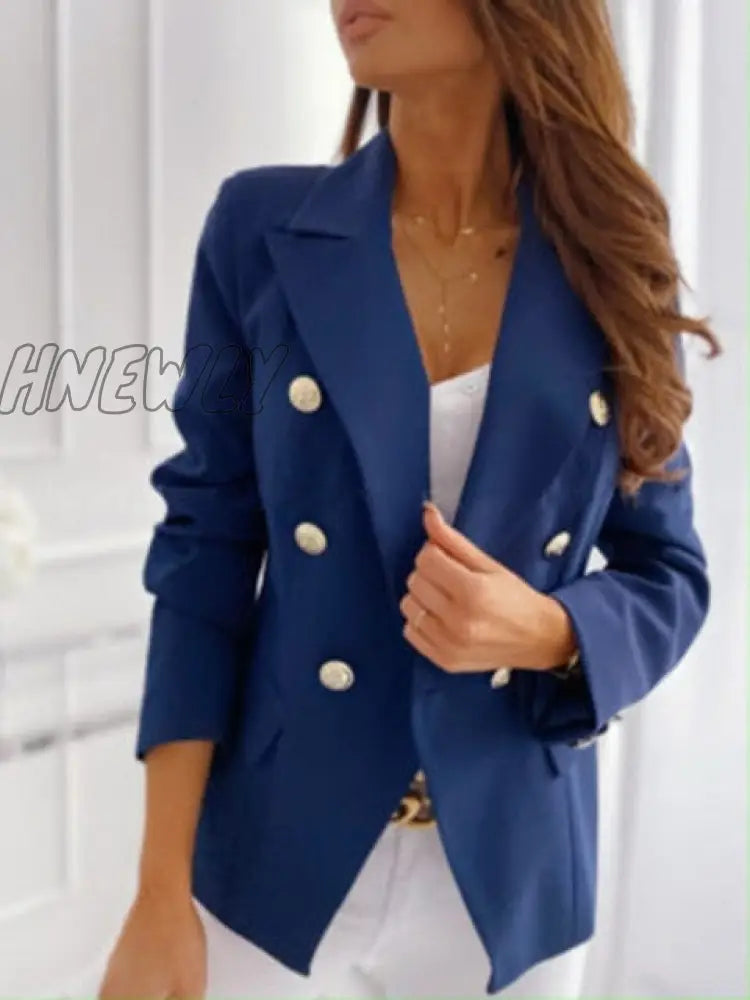 Autumn Plus Size Women’s Blazer Red Coat Long Sleeve Casual Female Blazers Elegant New Spring