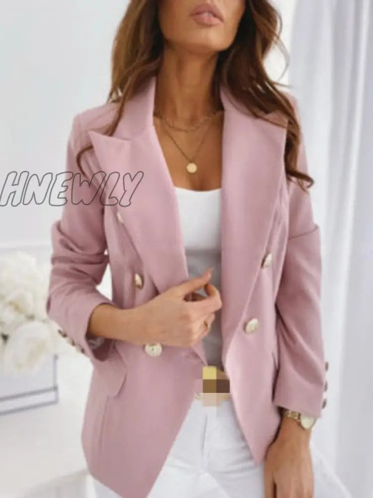 Autumn Plus Size Women’s Blazer Red Coat Long Sleeve Casual Female Blazers Elegant New Spring