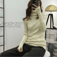 Bag Core Yarn High - Necked Sweater Women’s Long - Sleeved Autumn And Winter New Piles Of Heaped