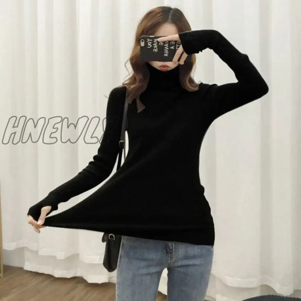 Bag Core Yarn High - Necked Sweater Women’s Long - Sleeved Autumn And Winter New Piles Of Heaped