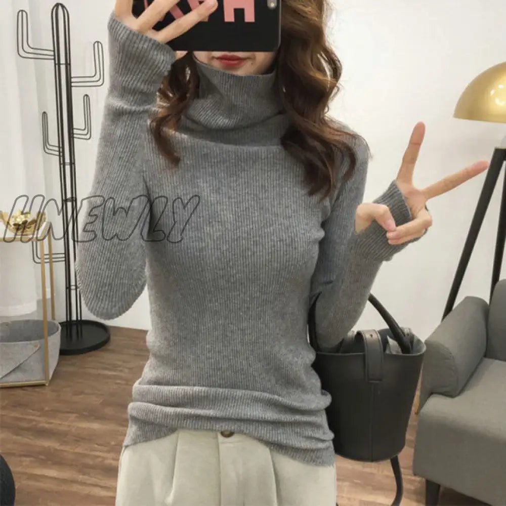 Bag Core Yarn High - Necked Sweater Women’s Long - Sleeved Autumn And Winter New Piles Of Heaped