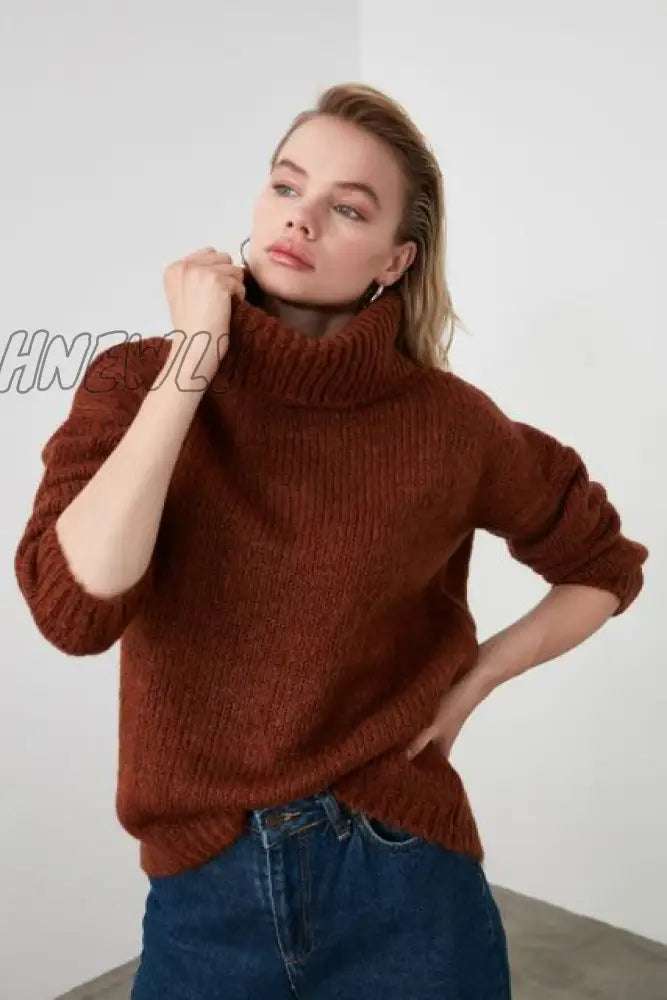 Camel Herringbone Pattern Knitwear Sweater Twoaw20Kz0535 Quality 78 Acrylic 22 Polyester Fuchsia /