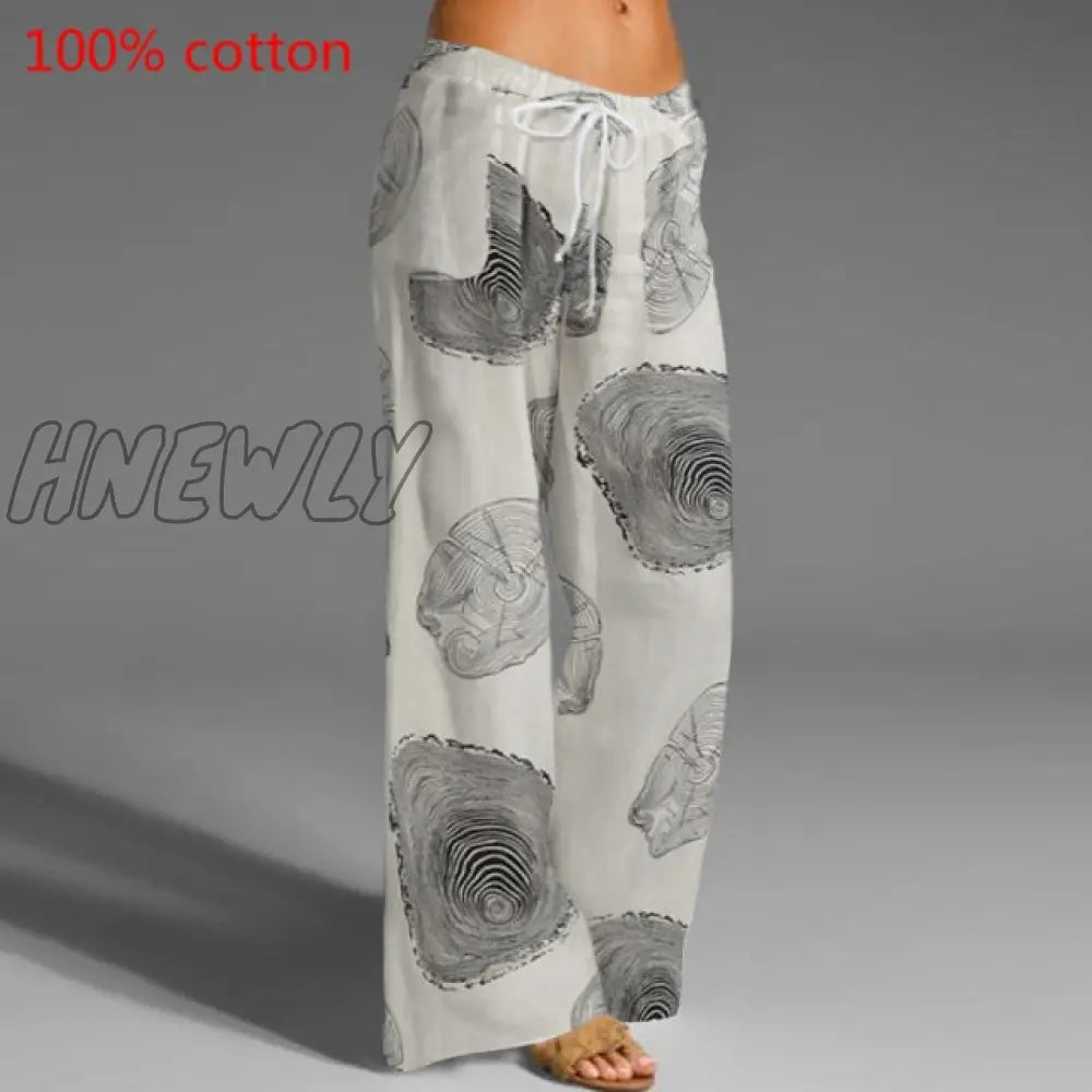 Celmia Oversized Women Vintage Wide Leg Pants Autumn Linen Palazzo Fashion Long Trouser Casual