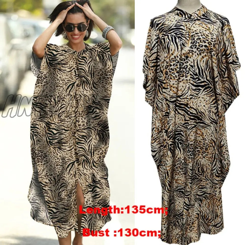 Cover - Ups Kaftan Beach Print Snakeskin Swimsuit Cover Up Kimono Plage Robe Femme Long Dress