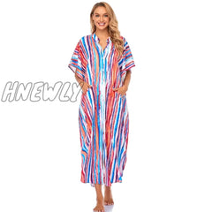 Cover - Ups Kaftan Beach Print Snakeskin Swimsuit Cover Up Kimono Plage Robe Femme Long Dress