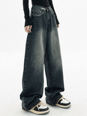 pantsparadises - Dark Wash Vintage Baggy Boyfriend Jeans pantsparadises