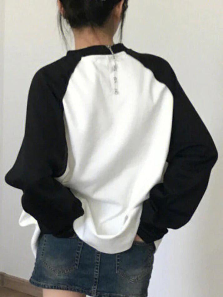 pantsparadises Versatile Raglan Oversized Long Sleeve Tee