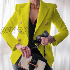 Fashion Business Uniform Formal Wear Women’s Suit Double - Breasted Jacket Commuter White Female