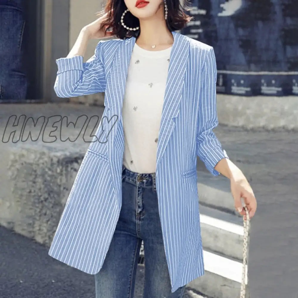 Fashion Cotton Blazers Women’s Autumn Coats Casual Long Sleeve Outwears Female Single Button