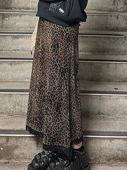 pantsparadises - Vintage Leopard Print Lace Halter Skirt pantsparadises