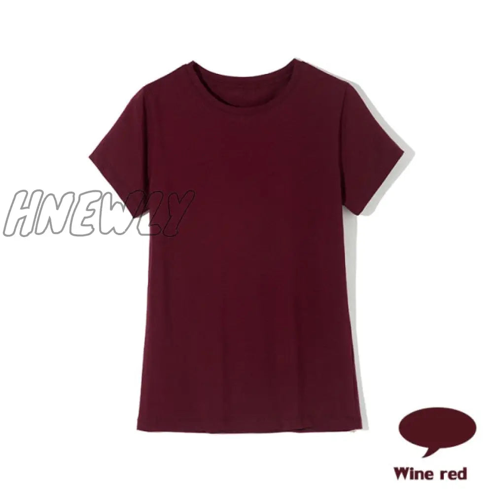 High Quality 11 Color S - 3Xl Plain T Shirt Women Cotton Elastic Basic T - Shirts Female Casual