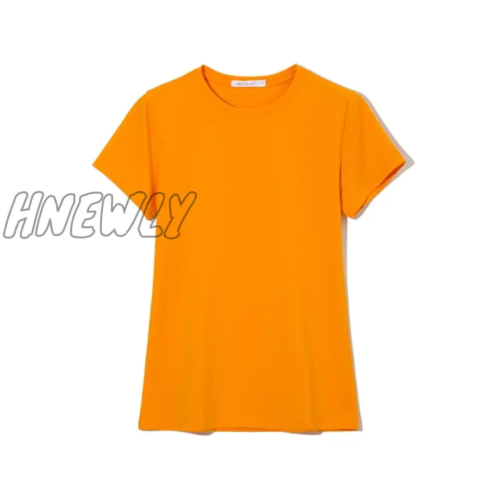 High Quality 11 Color S - 3Xl Plain T Shirt Women Cotton Elastic Basic T - Shirts Female Casual