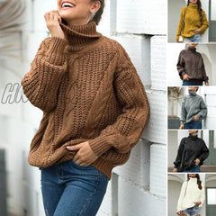 Hot Kf - Autumn And Winter Thick Line Twist Sweater Fashion Wild