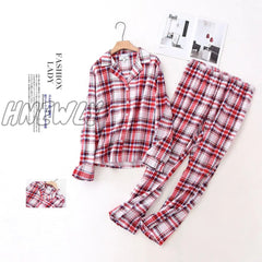 July’s Song Woman Cotton Printing Pajamas Long Sleeves Women’s Trousers Set Casual Soft